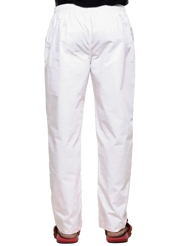 White_Plus_Size_Cotton_Casual_Lightweight_Solid_Pyjama_Beach_Pants_Elastic_Waist_Pyjama_For_Men