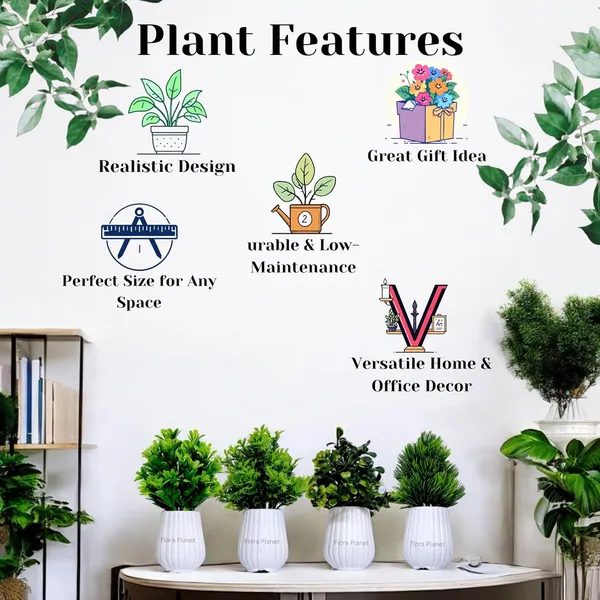 Green_Artificial_Plants_(Set_Of_4)_Decorative_Pots_For_Home_&_Office_Mini_Flower_Pot_With_Artificial_Flowers_Plastic_Greenery_For_Indoor_Decoration_Living_Room_Table_&_Shelf_Decor