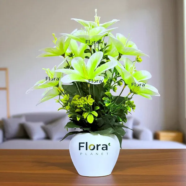 Bright_Green_Artificial_Lily_Flower_Pot_With_12_Blooming_Stems_8_Colour_Variants_Decorative_Faux_Plant_For_Home_Office_&_Table_Decor