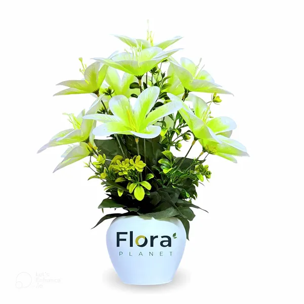 Bright_Green_Artificial_Lily_Flower_Pot_With_12_Blooming_Stems_8_Colour_Variants_Decorative_Faux_Plant_For_Home_Office_&_Table_Decor