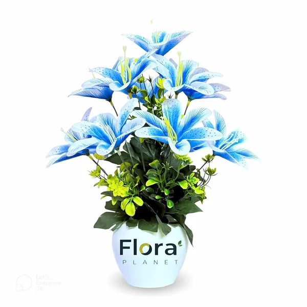 Blue_Artificial_Lily_Flower_Pot_With_12_Blooming_Stems_8_Colour_Variants_Decorative_Faux_Plant_For_Home_Office_&_Table_Decor