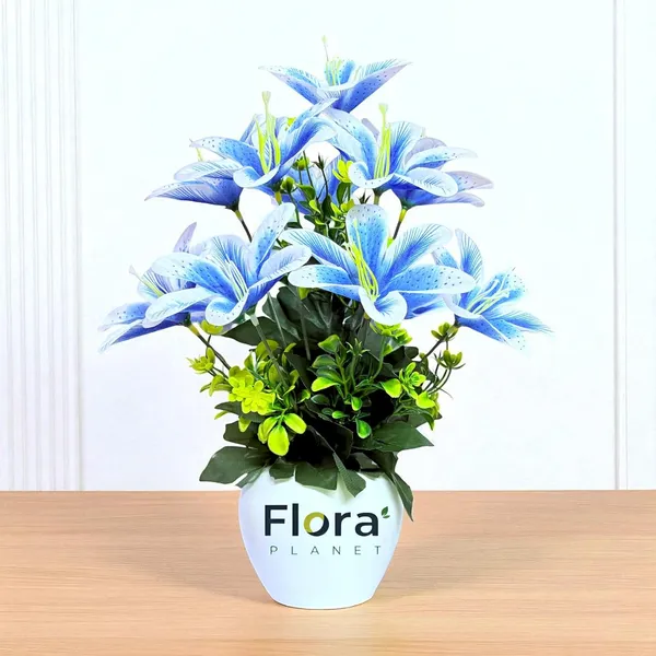 Blue_Artificial_Lily_Flower_Pot_With_12_Blooming_Stems_8_Colour_Variants_Decorative_Faux_Plant_For_Home_Office_&_Table_Decor