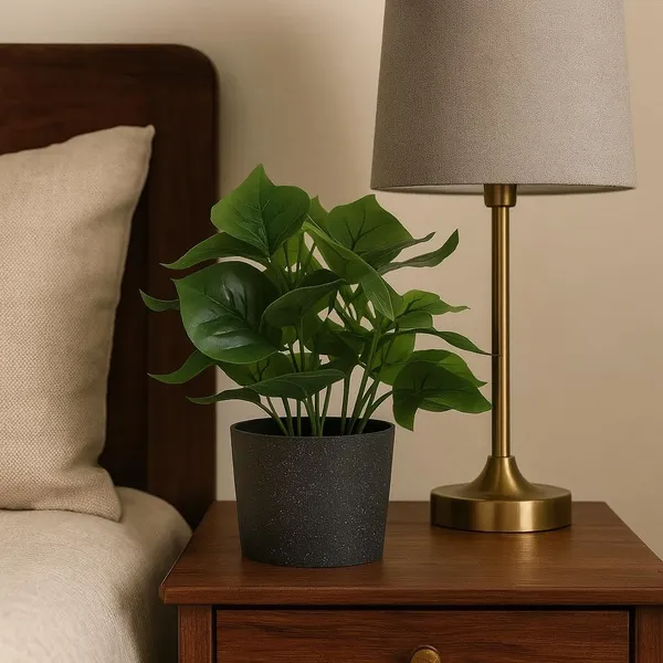 Dark_Green_Artificial_Table_Top_Plant_With_Black_Pot_Small_Faux_Indoor_Desk_Plant_For_Home_&_Office_Decor_Low_Maintenance_Decorative_Item_(Height_~30_Cm)