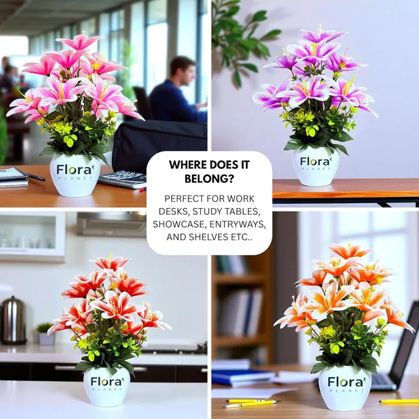 Dark_Pink_Artificial_Lily_Flower_Pot_With_12_Blooming_Stems_8_Colour_Variants_Decorative_Faux_Plant_For_Home_Office_&_Table_Decor