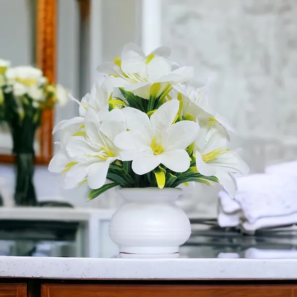 White_Artificial_Plants_For_Home_Decor_(Set_Of_2)_Artificial_Flowers_For_Decoration_Decorative_Items_For_Home_Decor_Items_For_Living_Room_Mini_Flowers_Pot_(2_Pcs)