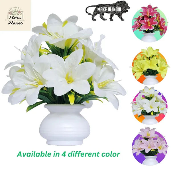 White_Artificial_Plants_For_Home_Decor_(Set_Of_2)_Artificial_Flowers_For_Decoration_Decorative_Items_For_Home_Decor_Items_For_Living_Room_Mini_Flowers_Pot_(2_Pcs)