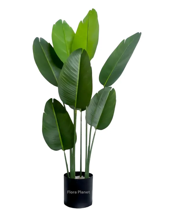 Multicolour_4.1Ft_Artificial_Traveller's_Palm_Faux_Floor_Plant_For_Home_&_Office_Decor_Big_Banana_Leaf_Plant_Real_Touch_Feel_Indoor_Decorative_Greenery_For_Living_Room_&_Corner
