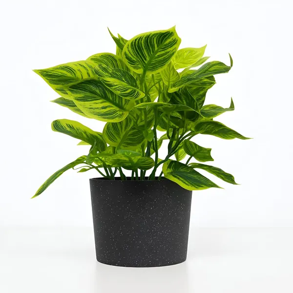 Light_Green_Artificial_Table_Top_Plant_With_Black_Pot_Small_Faux_Indoor_Desk_Plant_For_Home_&_Office_Decor_Low_Maintenance_Decorative_Item_(Height_~30_Cm)