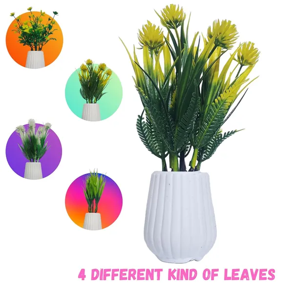 Multicolour_Artificial_Plants_With_Pot_For_Home_Decor_Realistic_Looking_Home_Decoration_Items_For_Living_Room_Decor_Durable_Plastic_Multi_Variety_No_Maintenance_Pack_Of_4_(4_Oval)