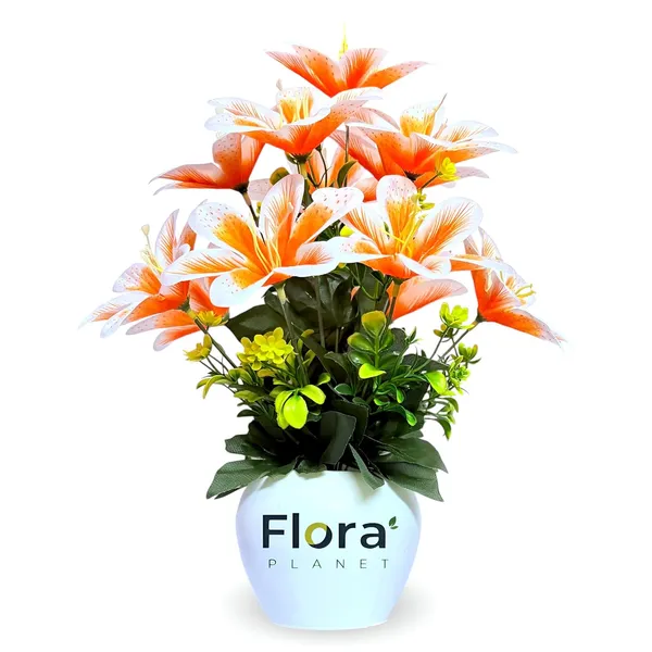 Orange_Artificial_Lily_Flower_Pot_With_12_Blooming_Stems_8_Colour_Variants_Decorative_Faux_Plant_For_Home_Office_&_Table_Decor