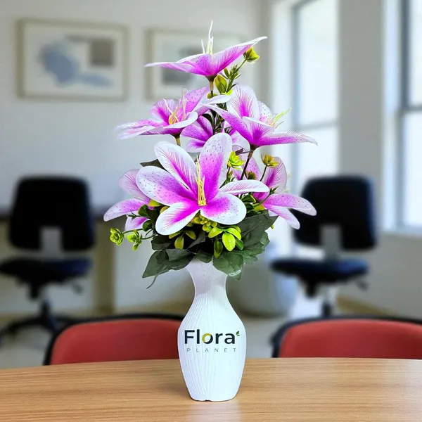 Purple_Artificial_Lily_Flower_Pot_With_7_Blooming_Flowers_&_Green_Leaves_8_Colour_Options_Home_Decor_Living_Room_Office_Table_Gift_Item