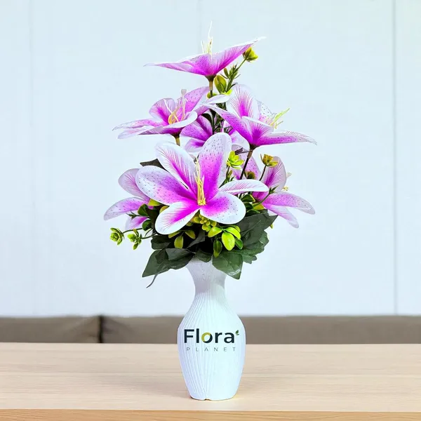 Purple_Artificial_Lily_Flower_Pot_With_7_Blooming_Flowers_&_Green_Leaves_8_Colour_Options_Home_Decor_Living_Room_Office_Table_Gift_Item