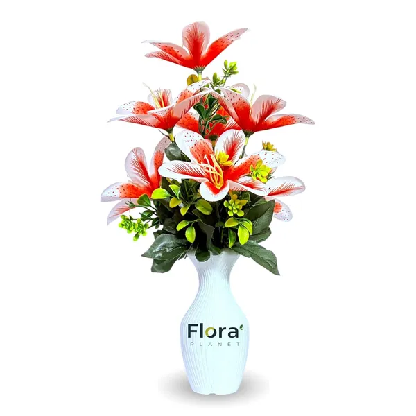 Red_Artificial_Lily_Flower_Pot_With_7_Blooming_Flowers_&_Green_Leaves_8_Colour_Options_Home_Decor_Living_Room_Office_Table_Gift_Item