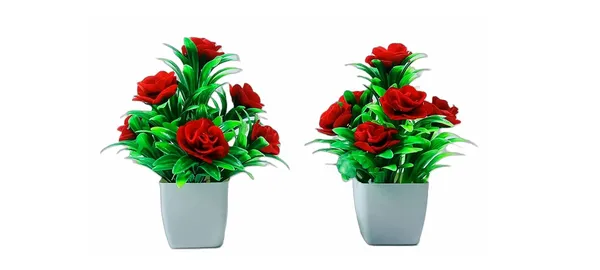 Red_Afq_Artificial_Khushi_Rose_For_Home/Office/Table/Bathroom/Greenery_Room/Computer_Table/Study_Room/_Decoration_Artificial_Plant_Flowers_&_Pot_With_(2_Piece)