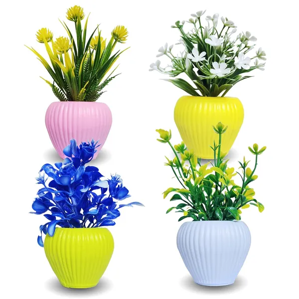 Multicolour_Flora_Planet_Artificial_Plants_Pack_Of_4_Multi_Variety_Durable_Plastic_Ideal_For_Hassle-Free_Home_Decor_And_Wall_Decor_6_Cm_X_15_Cm_Perfect_Home_Decor_Items