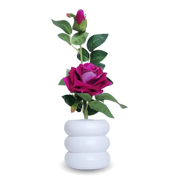 Dark_Pink_Artificial_Rose_Flower_In_A_Stylish_Flower_Pot_Perfect_For_Home_Decor_Living_Room_Elegance_And_Decorative_Items_For_Home_A_Attractive_Home_Decor_Items