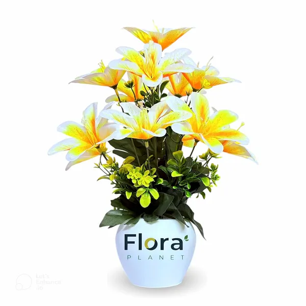 Yellow_Artificial_Lily_Flower_Pot_With_12_Blooming_Stems_8_Colour_Variants_Decorative_Faux_Plant_For_Home_Office_&_Table_Decor