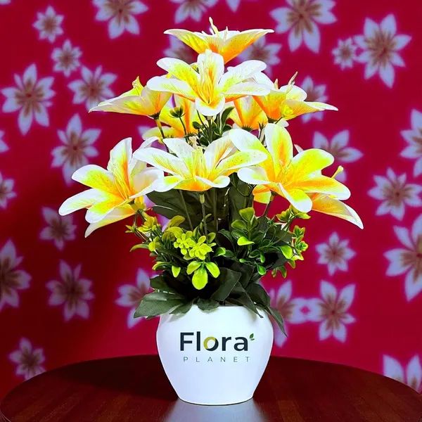 Yellow_Artificial_Lily_Flower_Pot_With_12_Blooming_Stems_8_Colour_Variants_Decorative_Faux_Plant_For_Home_Office_&_Table_Decor