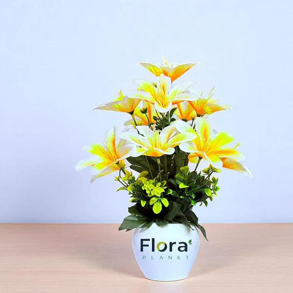 Yellow_Artificial_Lily_Flower_Pot_With_12_Blooming_Stems_8_Colour_Variants_Decorative_Faux_Plant_For_Home_Office_&_Table_Decor