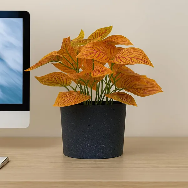 Orange_Artificial_Table_Top_Plant_With_Black_Pot_Small_Faux_Indoor_Desk_Plant_For_Home_&_Office_Decor_Low_Maintenance_Decorative_Item