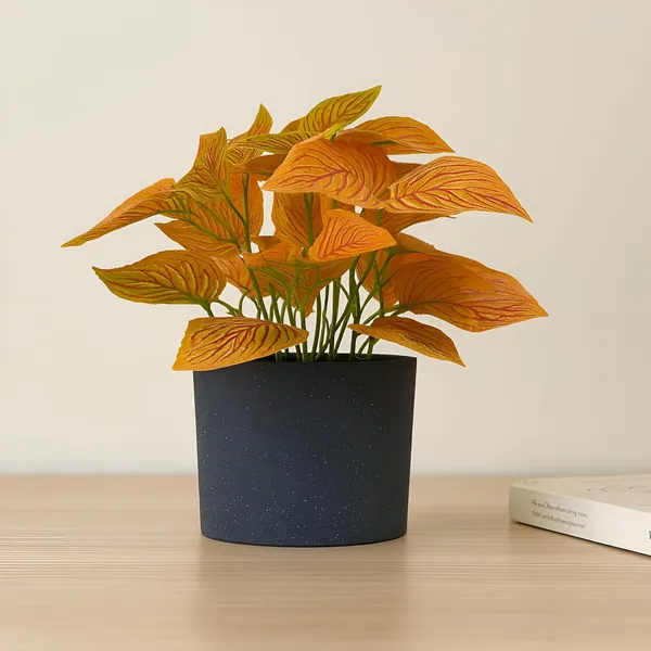 Orange_Artificial_Table_Top_Plant_With_Black_Pot_Small_Faux_Indoor_Desk_Plant_For_Home_&_Office_Decor_Low_Maintenance_Decorative_Item