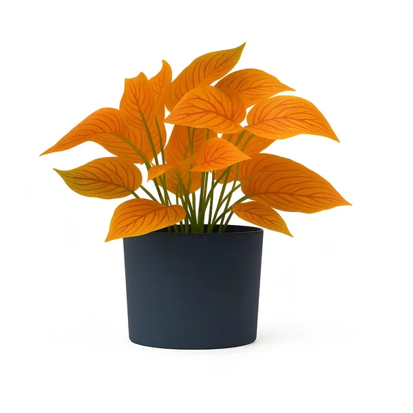 Orange_Artificial_Table_Top_Plant_With_Black_Pot_Small_Faux_Indoor_Desk_Plant_For_Home_&_Office_Decor_Low_Maintenance_Decorative_Item