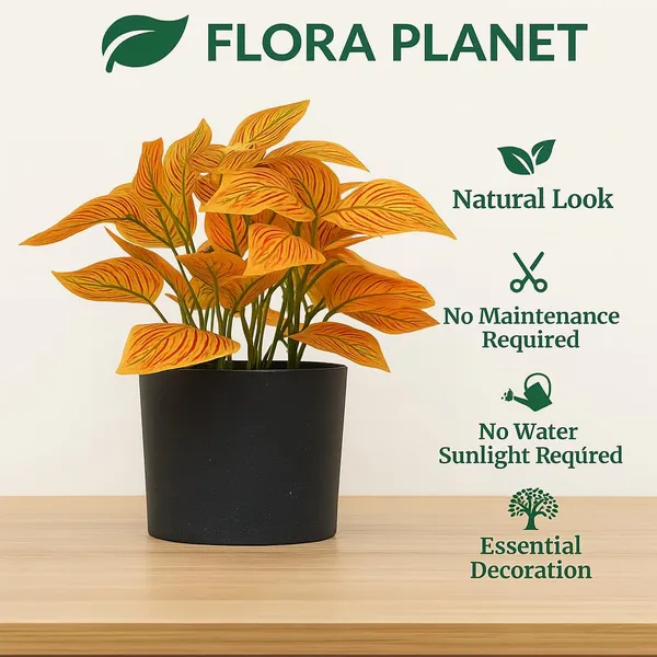 Orange_Artificial_Table_Top_Plant_With_Black_Pot_Small_Faux_Indoor_Desk_Plant_For_Home_&_Office_Decor_Low_Maintenance_Decorative_Item