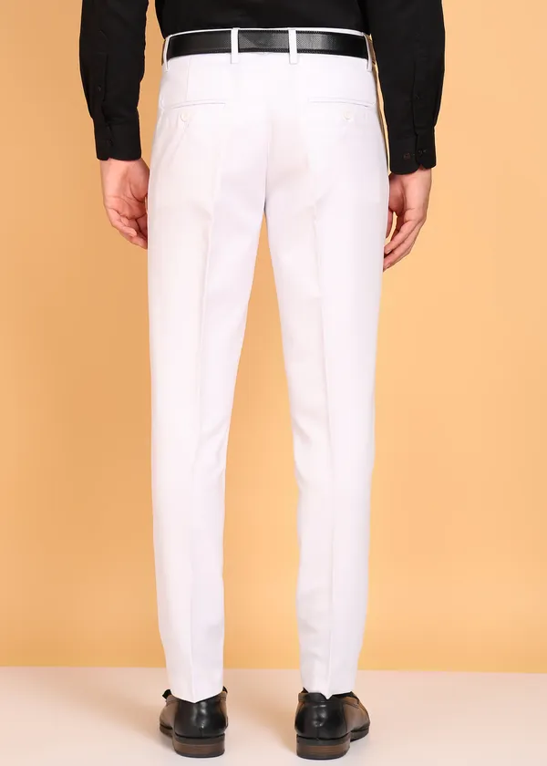 White_Viscose_Rayon_Solid_Formal_Trouser_For_Men