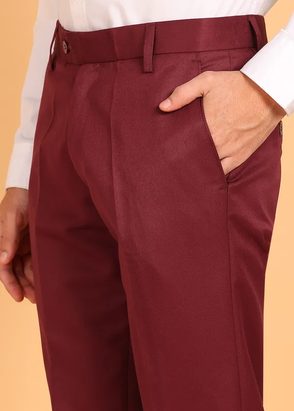 Maroon_Viscose_Rayon_Solid_Formal_Trouser_For_Men