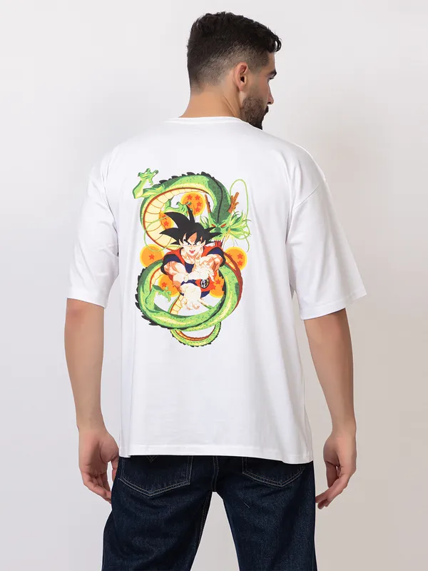 White_Dragonball_Z:_Goku_&_Shenron_T-shirt