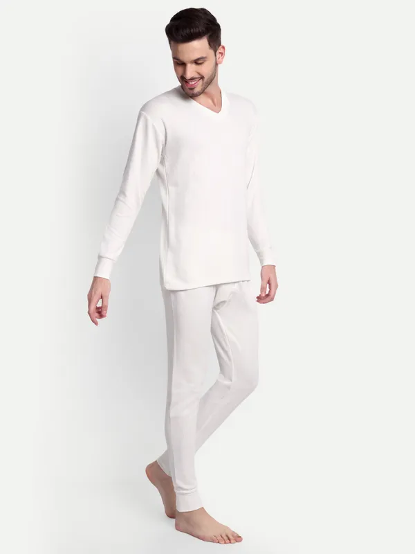 Off-White_V-Neck_Thermal_Set_(Top_&_Bottom)