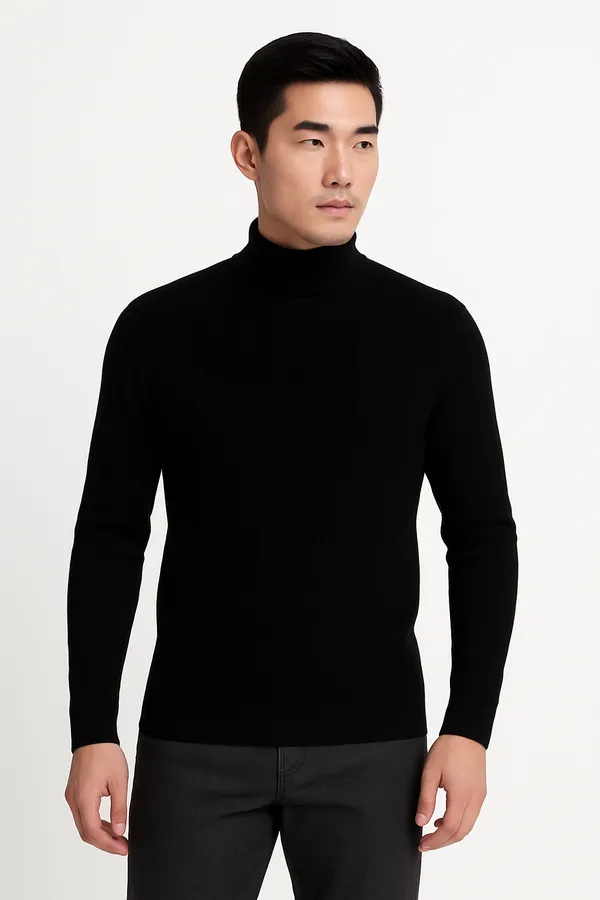 Black_High_Neck_Solid_Black_Sweater
