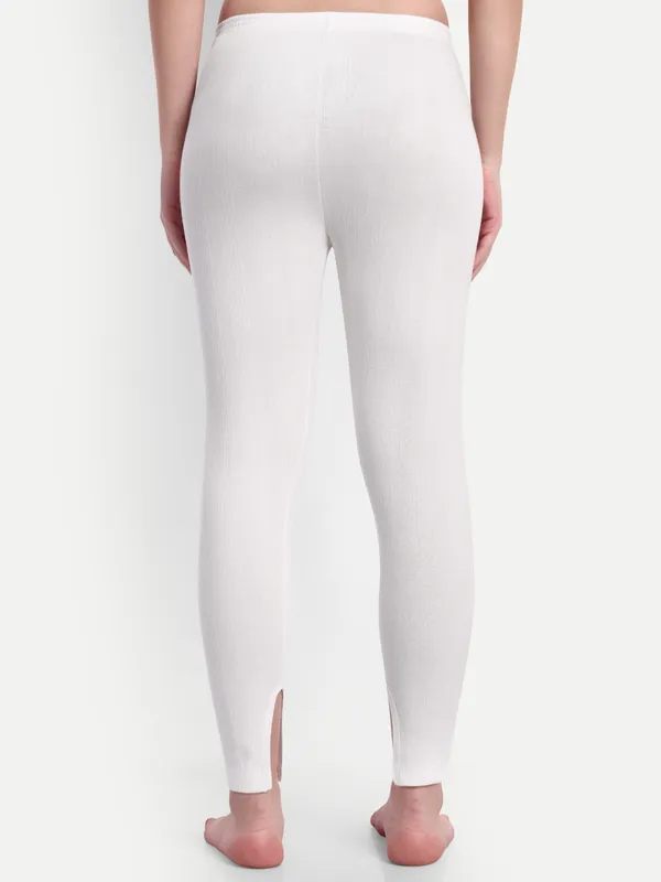 Off-White_Cotton_Blend_Thermal_Bottom_For_Women