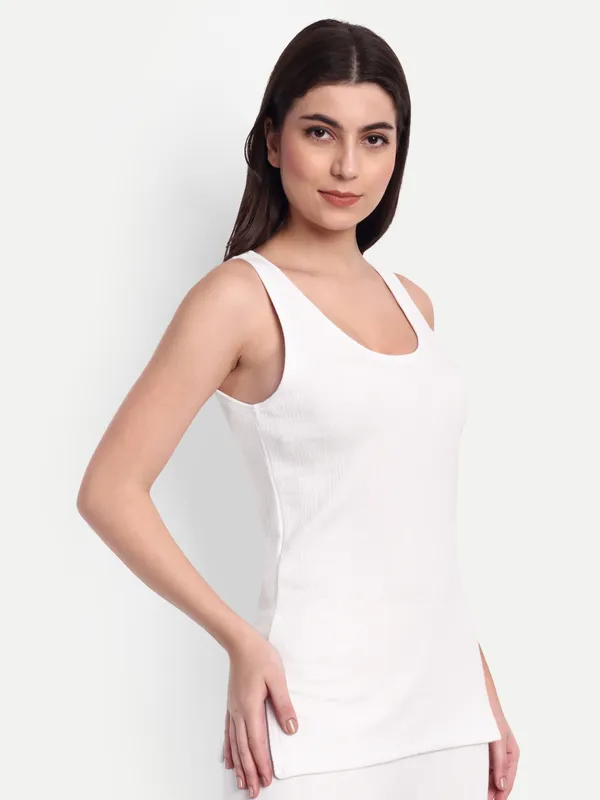 Off-White_Cotton_Blend_Sleeveless_Thermal_Top