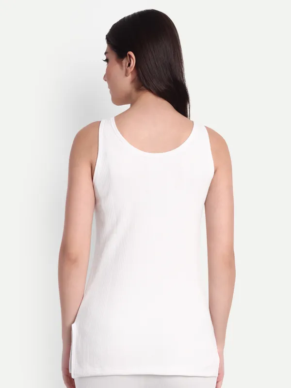 Off-White_Cotton_Blend_Sleeveless_Thermal_Top