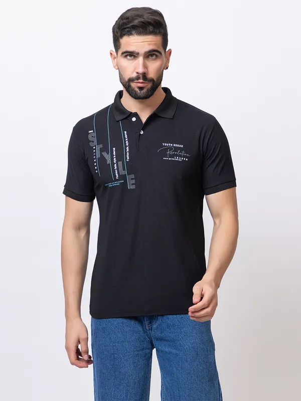 Black_Classic_Fit_Printed_Polo_Shirt