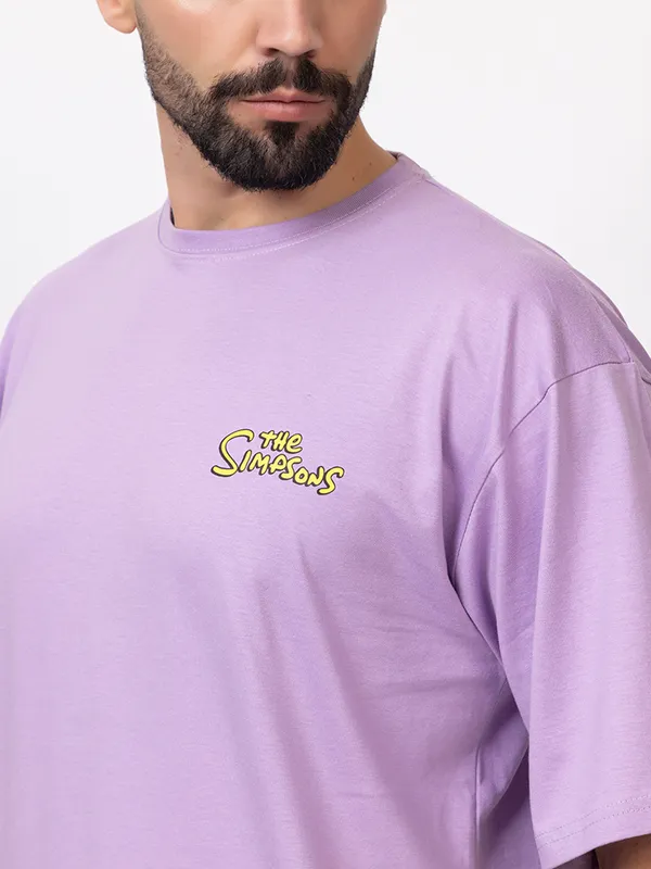 Lavender_The_Simpsons_Family_Frenzy_Over_Donuts_T-Shirt