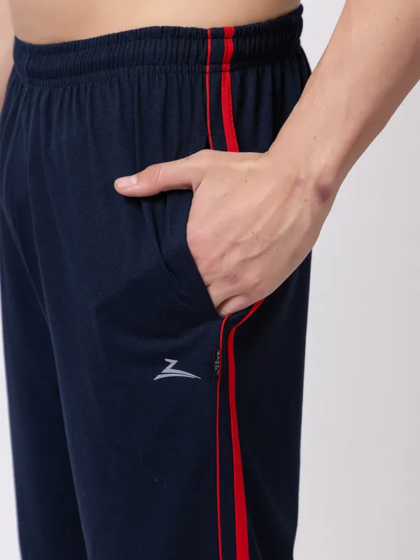 Navy_Blue_Cotton_Blend_Three-Fourths