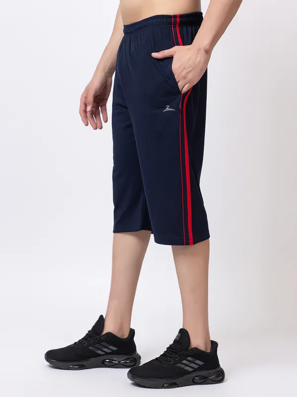 Navy_Blue_Cotton_Blend_Three-Fourths
