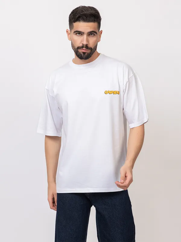 White_Garfield_Clingy_T-shirt