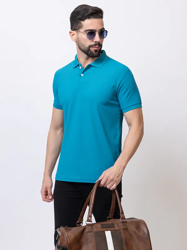 Teal_Classic_Solid_Polo_Shirt