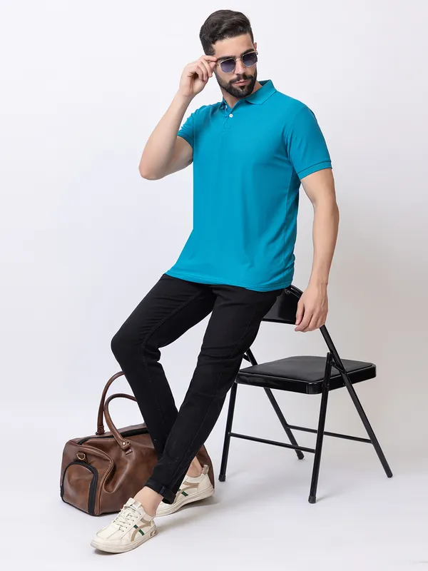 Teal_Classic_Solid_Polo_Shirt