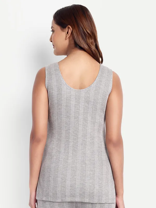 Grey_Cotton_Blend_Sleeveless_Thermal_Top_For_Women