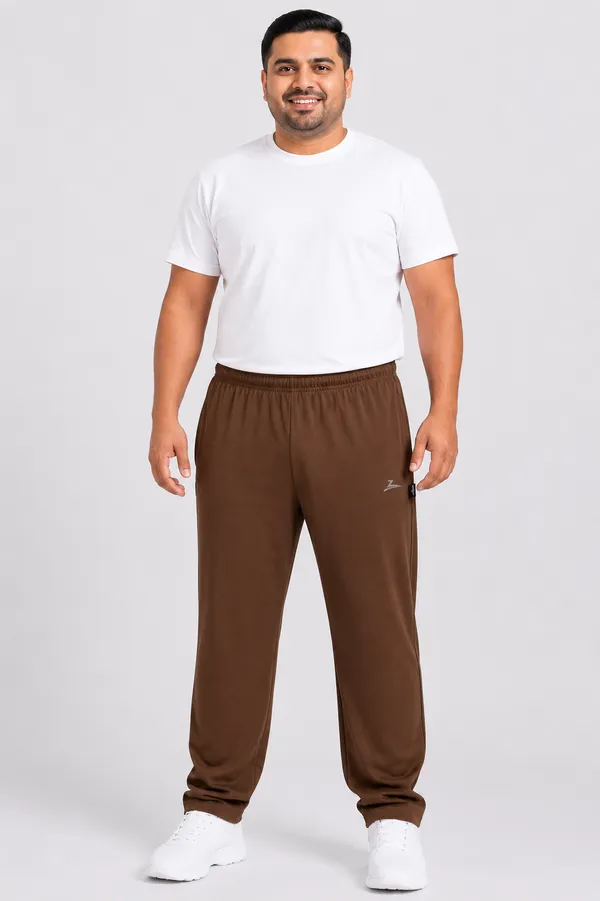 Coffee_Men's_Plus_Size_Solid_Trackpants_|_Relaxed_Fit_|_Sizes_2XL-5XL
