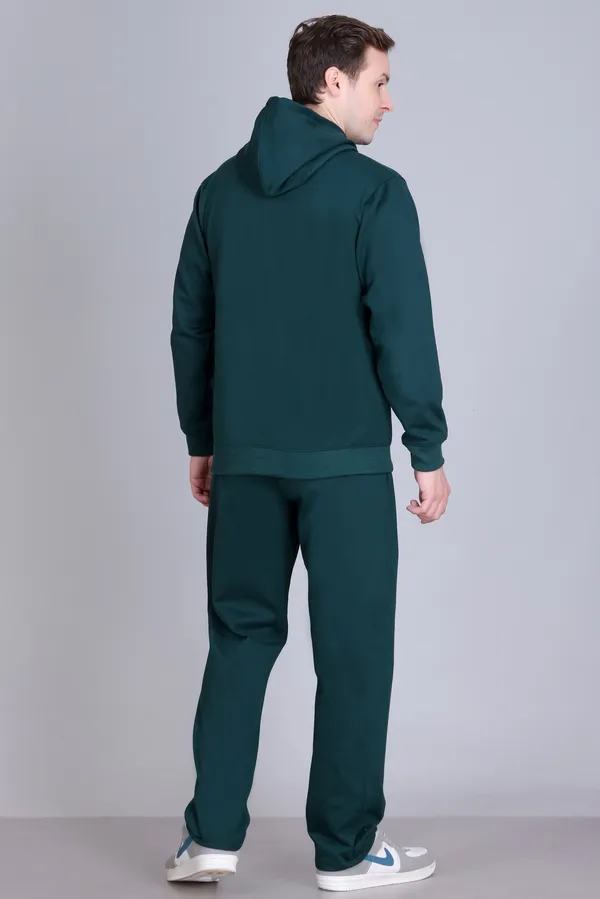 Bottle_Green_Regular_Fit_Printed_Hoodie_For_Men