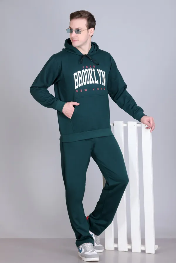 Bottle_Green_Regular_Fit_Printed_Hoodie_For_Men