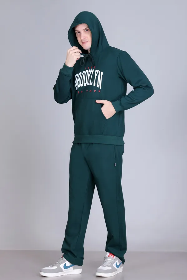 Bottle_Green_Regular_Fit_Printed_Hoodie_For_Men