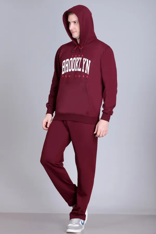 Wine_Regular_Fit_Printed_Hoodie_For_Men
