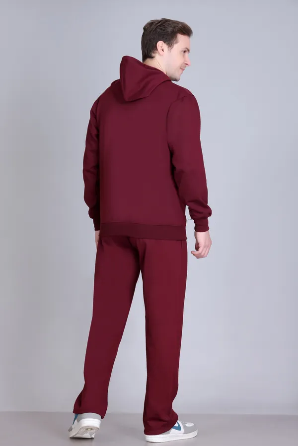 Wine_Regular_Fit_Printed_Hoodie_For_Men