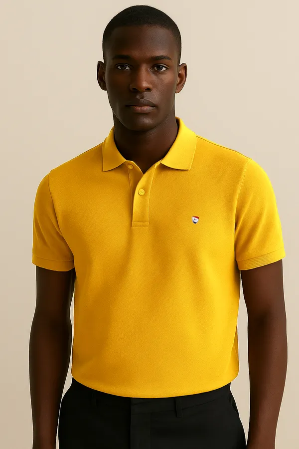 Mango_Yellow_Solid_Polo_T-Shirt